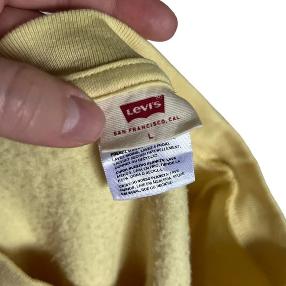 Levi’s • Yellow Crew Neck Crop Sweater - Picture 3 of 6